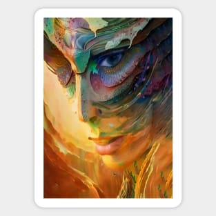 Fantastic woman portrait Sticker